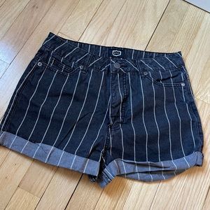 RVCA Hi Roller High Waisted Shorts - Stripes - 29